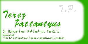 terez pattantyus business card